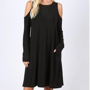 Black Shoulder Dress